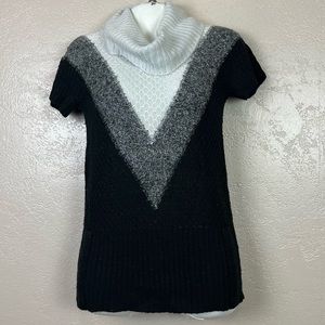5 for $30‎ Candies women short sleeve black white cowl neck sweater size Xsmall